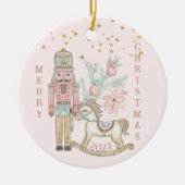 De Nutcracker Suite met zijn Rocking Horse Keramisch Ornament (Voorkant)
