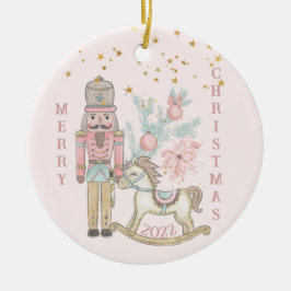 De Nutcracker Suite met zijn Rocking Horse Keramisch Ornament