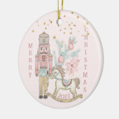 De Nutcracker Suite met zijn Rocking Horse Keramisch Ornament (Links)