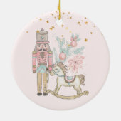 De Nutcracker Suite met zijn Rocking Horse Keramisch Ornament (Achterkant)