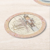 De Nutcracker Suite - Roze Sequins Paper Onderzett Ronde Kartonnen Onderzetter (Gebogen)