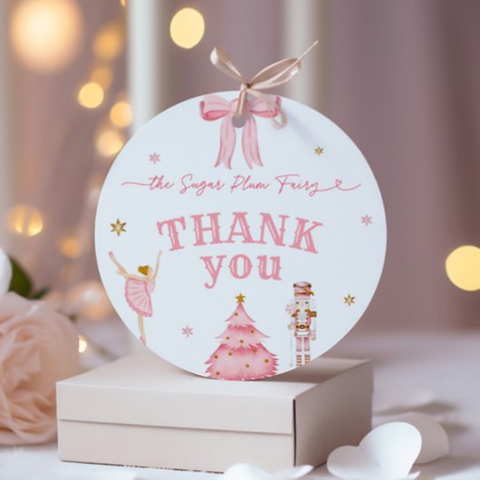 De Nutcracker Winter Onederland 1e verjaardag Bedankjes Labels