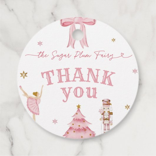 De Nutcracker Winter Onederland 1e verjaardag Bedankjes Labels (Achterkant)