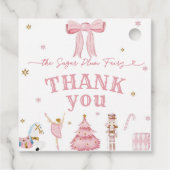 De Nutcracker Winter Onederland 1e verjaardag Bedankjes Labels (Achterkant)