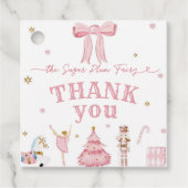 De Nutcracker Winter Onederland 1e verjaardag Bedankjes Labels (Voorkant)