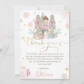 De Nutcracker Winter Onederland 1e verjaardag Bedankkaart (Voorkant)