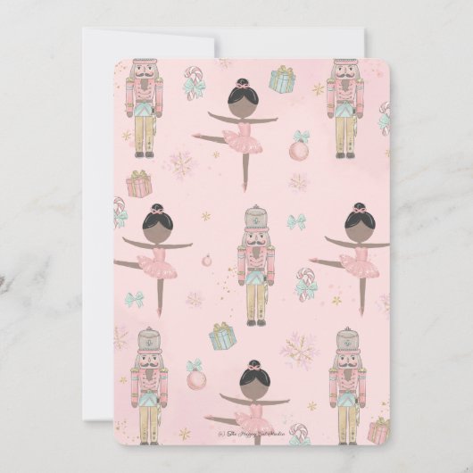 De Nutcracker Winter Onederland 1e verjaardag Kaart (Achterkant)