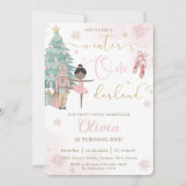 De Nutcracker Winter Onederland 1e verjaardag Kaart (Voorkant)