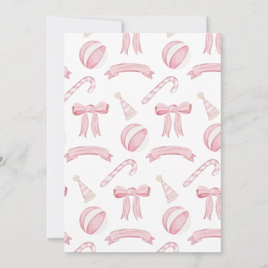 De Nutcracker Winter Onederland 1e verjaardag Kaart (Achterkant)