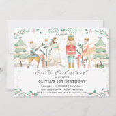 De Nutcracker Winter Onederland 1e verjaardag Kaart (Voorkant)