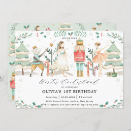 De Nutcracker Winter Onederland 1e verjaardag Kaart