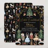 De Nutcracker Winter Onederland 1e verjaardag Kaart (Voorkant / Achterkant)