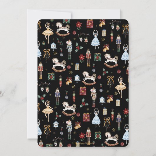 De Nutcracker Winter Onederland 1e verjaardag Kaart (Achterkant)