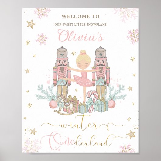 De Nutcracker Winter Onederland 1e verjaardag Poster (Voorkant)