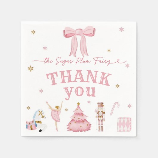 De Nutcracker Winter Onederland 1e verjaardag Servet (Voorkant)