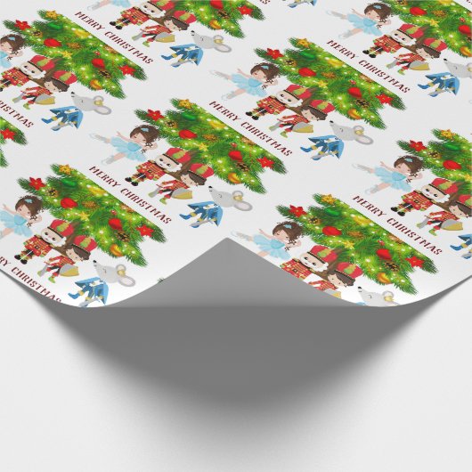 De Nutkraker, Clara, Mouse King Ballet Kerstmis Cadeaupapier (Hoek)