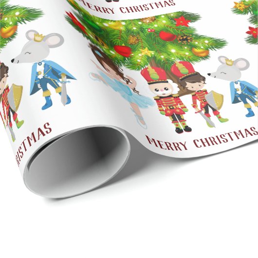 De Nutkraker, Clara, Mouse King Ballet Kerstmis Cadeaupapier (Rol Hoek)