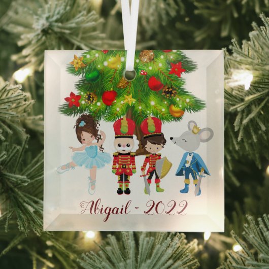 De Nutkraker, Clara, Mouse King Ballet Kerstmis Glas Ornament (Insitu)