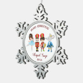 De Nutkraker, Clara, Mouse King Ballet Winter Tin Sneeuwvlok Ornament (Rechts)