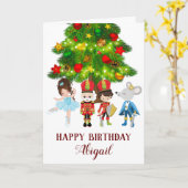 De Nutkraker, Clara, Soldaat Ballet Birthday Kaart (Gele Bloem)