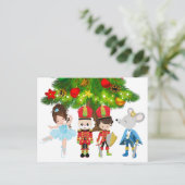 De Nutkraker, Clara, Soldaat, Muis King Ballet Feestdagenkaart (Staand voorkant)