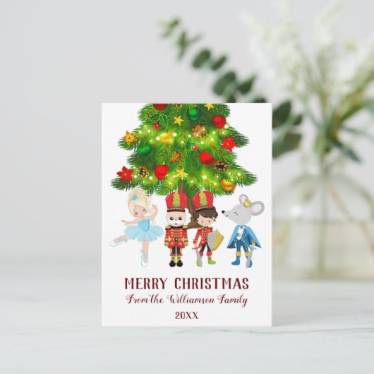 De Nutkraker, Clara, Soldier en Muiskoning Feestdagenkaart (Staand voorkant)