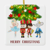 De Nutkraker, Clara, Soldier en Muiskoning Keramisch Ornament (Voorkant)