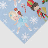 De Nutkraker Karakters Blue Winter Kerstmis Tissuepapier (Detail)