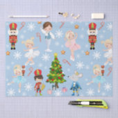 De Nutkraker Karakters Blue Winter Kerstmis Tissuepapier (Craft)