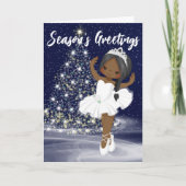 De Nutkraker Snow Queen Ballerina Kerstmis Feestdagen Kaart (Voorkant)