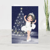 De Nutkraker Snow Queen Ballerina Kerstmis Feestdagen Kaart (Achterkant)