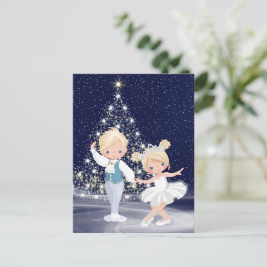 De Nutkraker Snow Queen en Cavalier Feestdagenkaart (Staand voorkant)