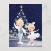 De Nutkraker Snow Queen en Cavalier Feestdagenkaart (Voorkant)