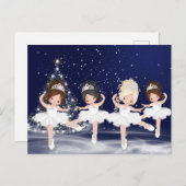 De Nutkraker Waltz van de Snowflakes Feestdagenkaart (Voorkant / Achterkant)