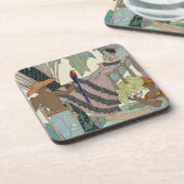 De nutteloze schoonheid (pochoir print) bier onderzetter (Linkerzijde)