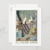 De nutteloze schoonheid (pochoir print) briefkaart (Voorkant / Achterkant)