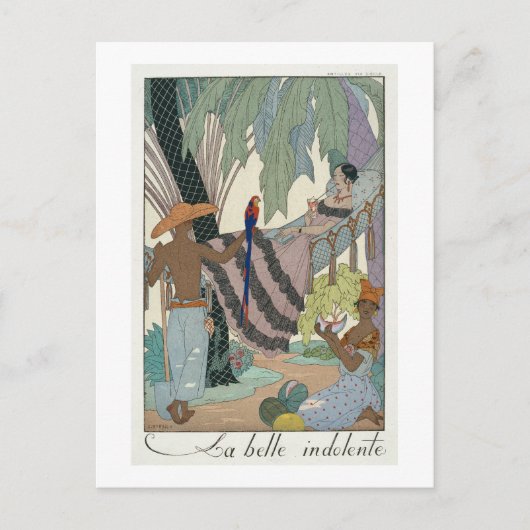 De nutteloze schoonheid (pochoir print) briefkaart (Voorkant)