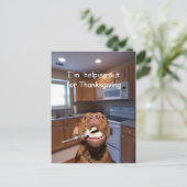 De nuttige hond van de Thanksgiving Feestdagenkaart (Staand voorkant)