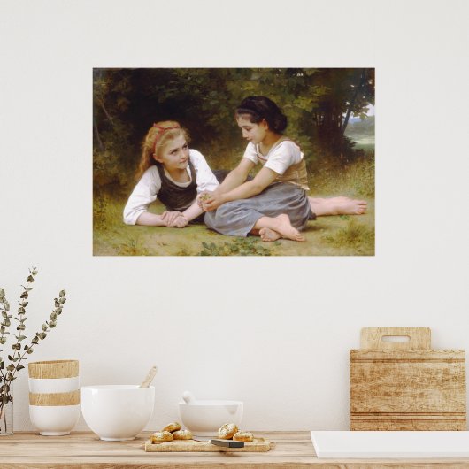 De Nutverzamelaars 1882 William Bouguereau Poster (Keuken)