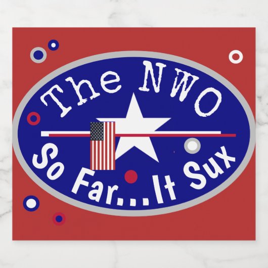 De NWO zo ver.. het Sux. Bier Etiket (Enkel label)