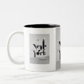 De NY "Cawfee"-Mok Tweekleurige Koffiemok (Links)