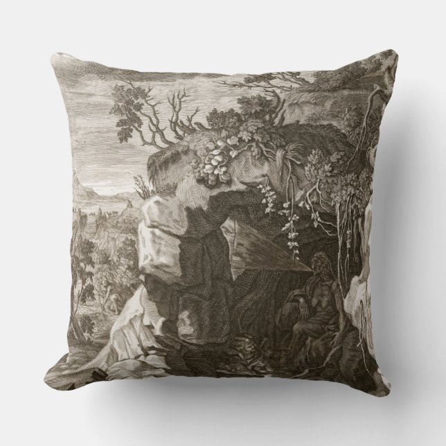 De Nymph Echo veranderde in Geluid, 1731 (graven) Kussen (Voorkant)