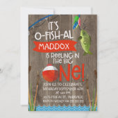 De O-Fish-al 1e verjaardag uitnodiging voor de jon (Voorkant)