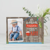 De O-fish-al foto 1e verjaardag uitnodiging voor j (Staand voorkant)