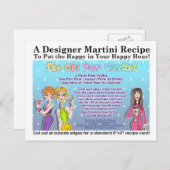 De O! Pear Martini Recipe Briefkaart (Voorkant / Achterkant)