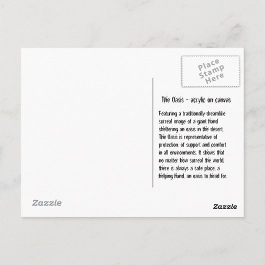 De Oasis Briefkaart (Achterkant)