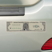De Obama-dollar Bumpersticker (Op auto)