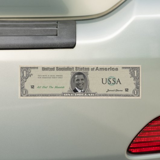 De Obama-dollar Bumpersticker (Op auto)