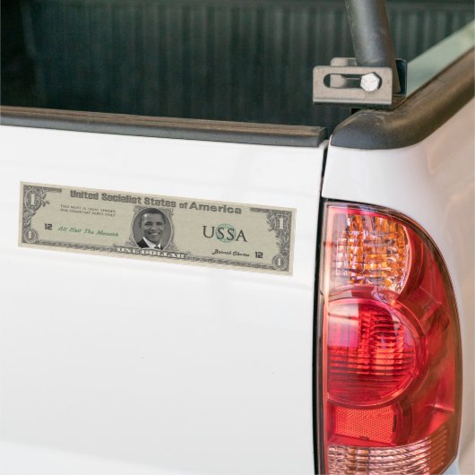 De Obama-dollar Bumpersticker (Op Truck)