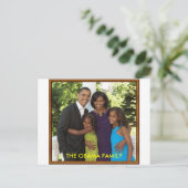 DE OBAMA-FAMILIE BRIEFKAART (Staand voorkant)